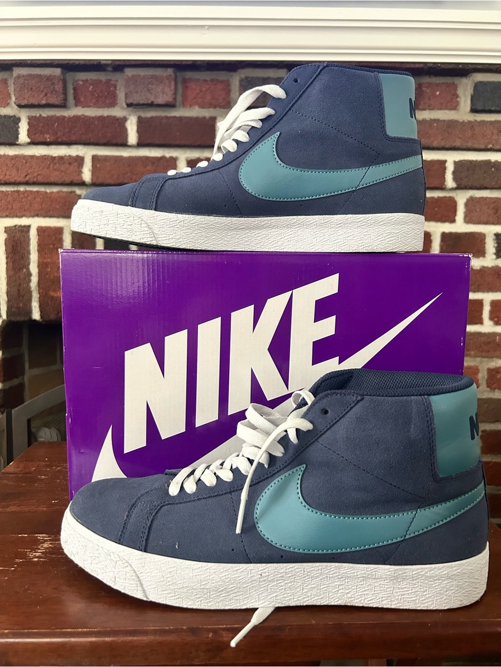 Nike SB Zoom Blazer Mid in Midnight Navy / Noise Aqua M 11.5/ W 13 with Box